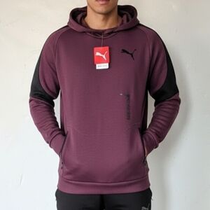 NWT Puma Men's Evostripe Warm Hoodie - Burgundy/Maroon - Size Medium